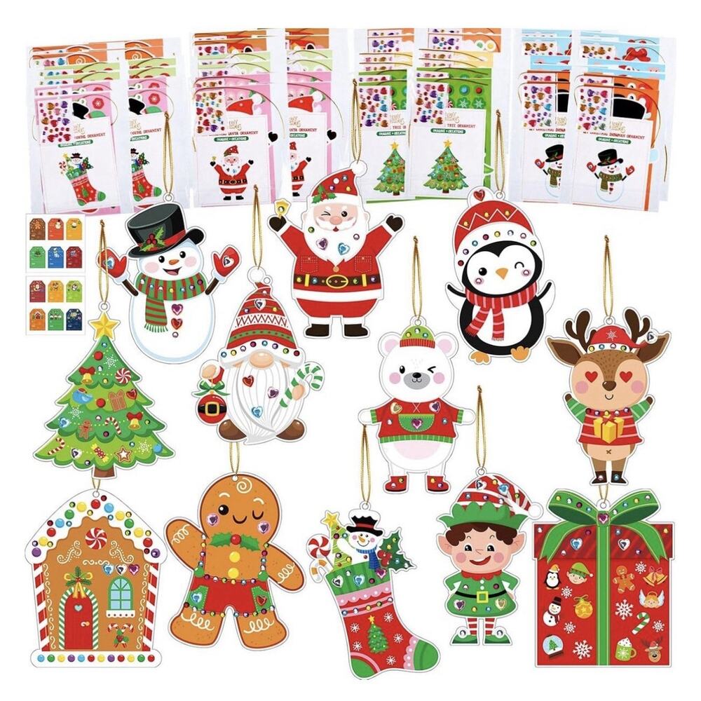 Supervitae 24 Sets Christmas Craft Kit Christmas Tree Ornament Decor New